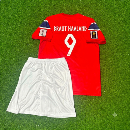 Norway World Cup 2026 Erling Braut Haaland Kids Football Jersey