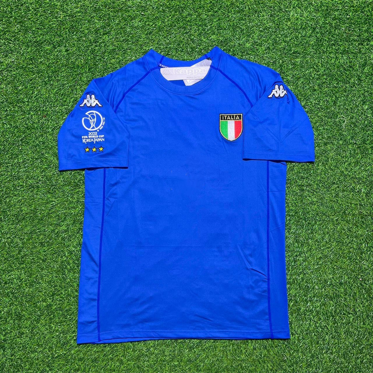 Italy World Cup 2002 Christian Panucci #2 Home Retro Football Jersey