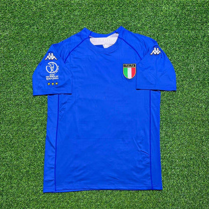 Italy World Cup 2002 Christian Panucci #2 Home Retro Football Jersey