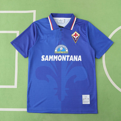 Fiorentina 95/96 Season Blue Home Retro Football Jersey