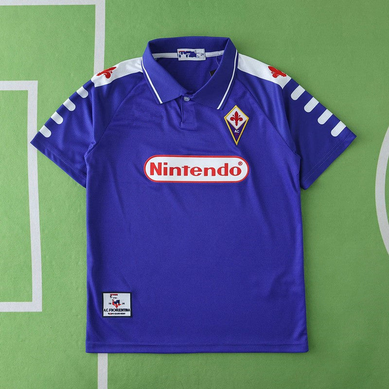 Fiorentina 1998 Home Kids Retro Football Jersey