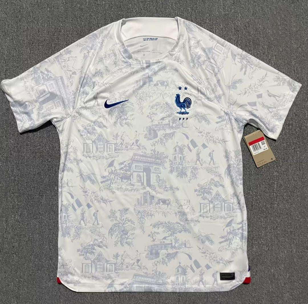 France World Cup 2022 Karim Benzema #19 Away Retro Football Jersey