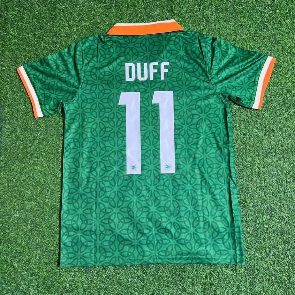 Ireland Damien Duff St.Patrick's Day Special Soccer Football Jersey