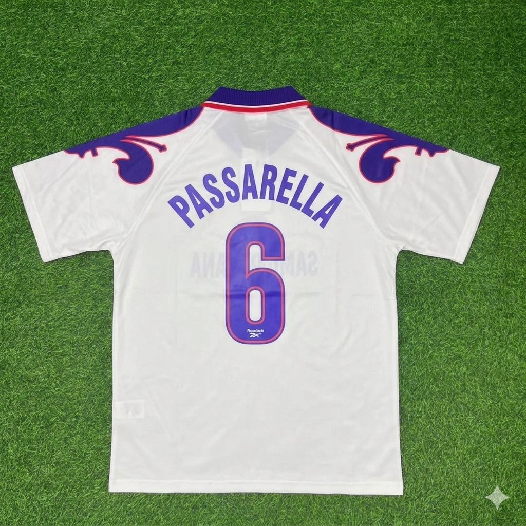 Daniel Passarella Fiorentina Retro White Football Jersey Kit