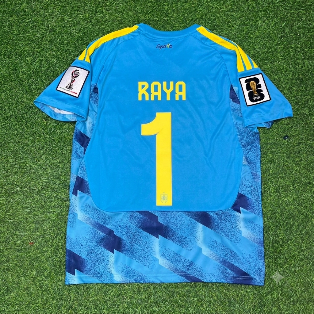 Spain World Cup 2026 David Raya Goalkeeper Blue Special Football Jersey