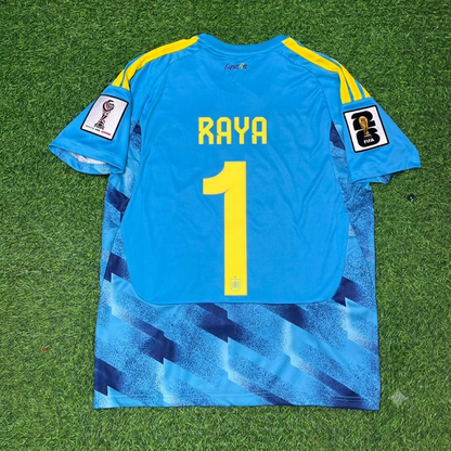Spain World Cup 2026 David Raya Goalkeeper Blue Special Football Jersey