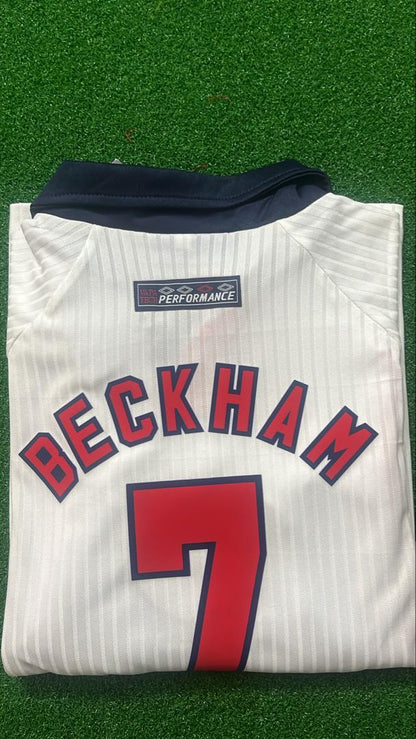 England World Cup 1998 David Beckham Home Kids Kit Kids Football Jersey Kit