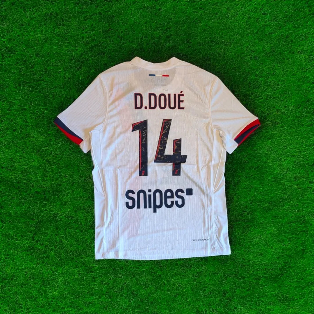 Desire Doue #14 White Football Jersey