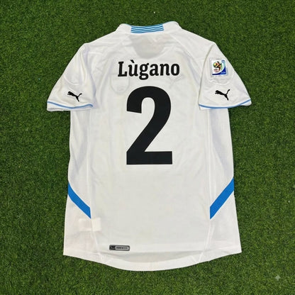 Diego Lugano Uruguay 2010 World Cup White Retro Football Jersey Paradise Edition
