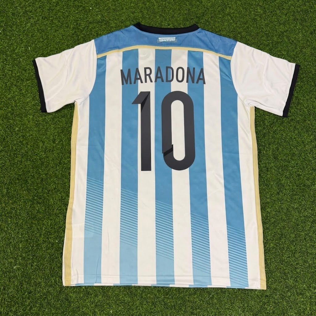 Diego Armando Maradona Argentina Special Home Retro Football Jersey