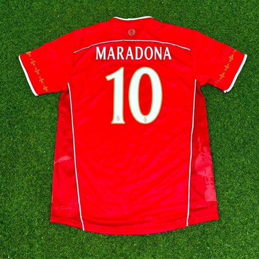 Diego Armando Maradona Sevilla Red Home Special Retro Football Jersey