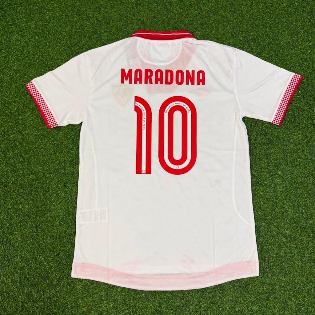 Diego Armando Maradona Sevilla Commemorative Red Home Retro Football Jersey