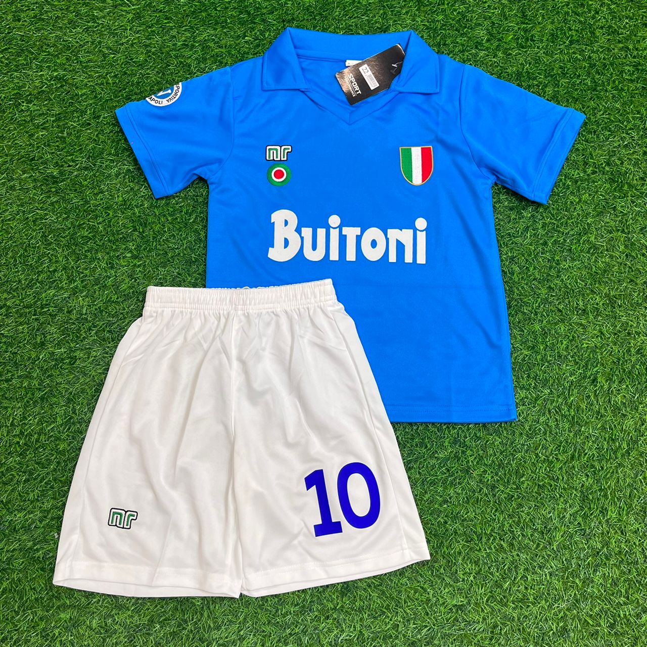 Diego Maradona Napoli Home Kids Kit Football Jersey Kit for Children