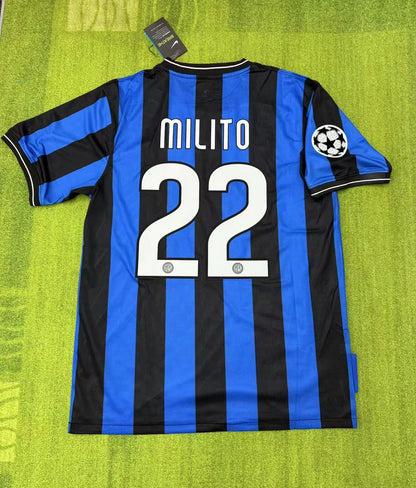Diego Milito Inter Milan 2010 Champions League Final Kids Football Jersey Kit
