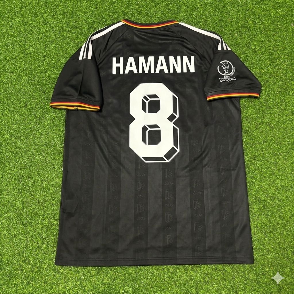 Germany World Cup 2002 Dietmar Hamann Black Special Retro Football Jersey