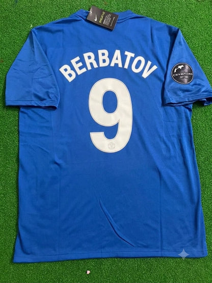 Dimitar Berbatov Manchester United 2008 Champions League Retro Football Jersey