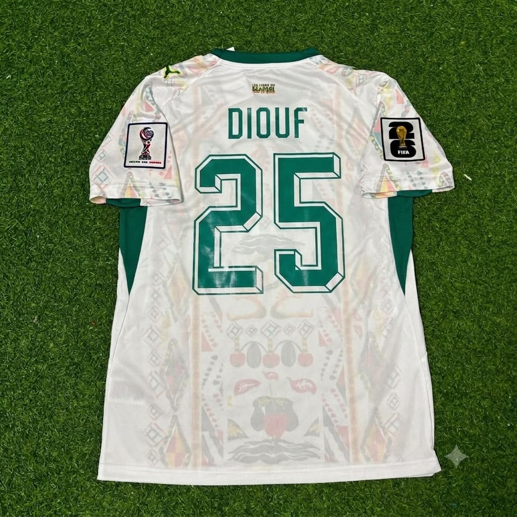 Senegal World Cup 2026 El Hadji Malick Diouf Home Football Jersey