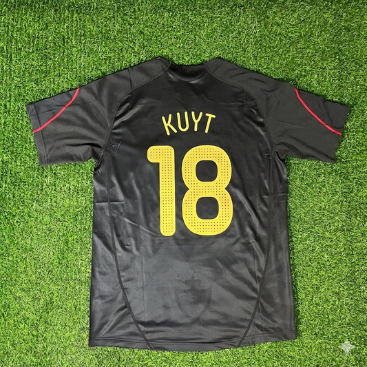 Dirk Kuyt Liverpool 2009/10 Black Retro Football Jersey Kit