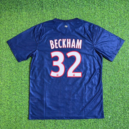 David Beckham #32 PSG 2012/2013 Season Home Blue Retro Football Jersey Trikot Maillot
