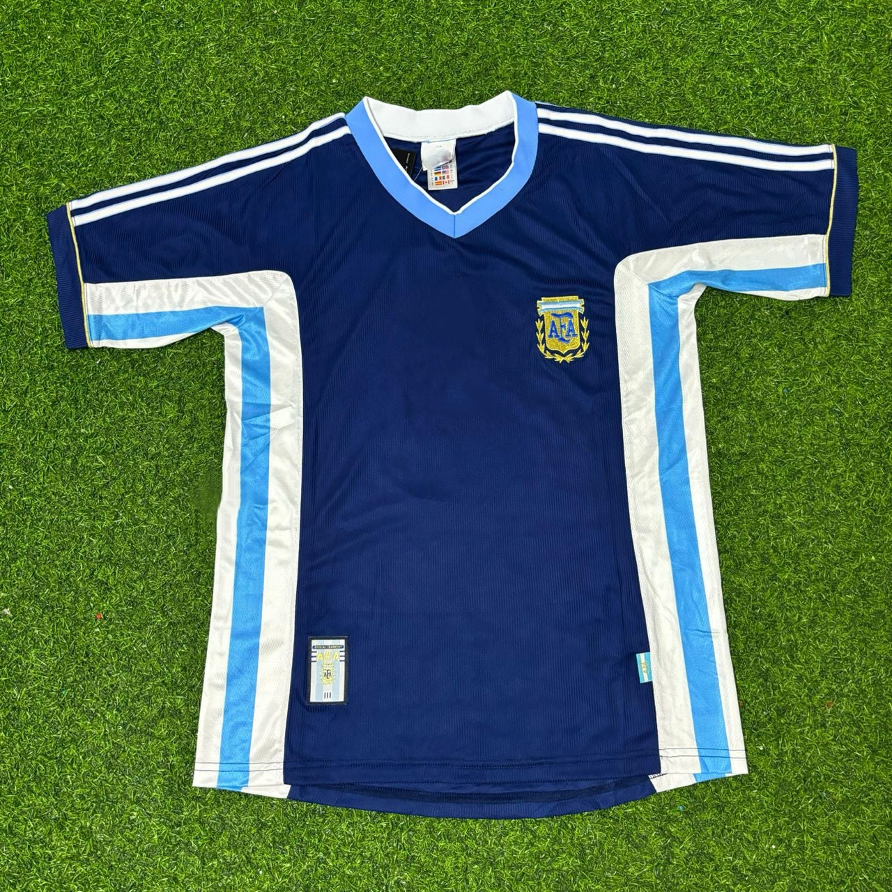 Argentina World Cup 1998 José Chamot #3 Blue Retro Football Jersey