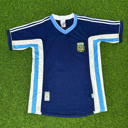 Argentina World Cup 1998 José Chamot #3 Blue Retro Football Jersey
