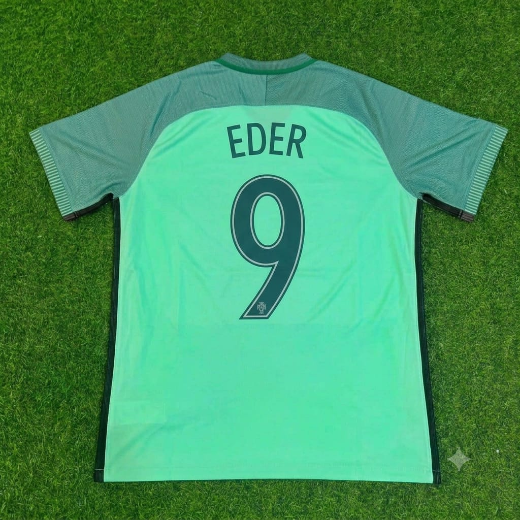 Portugal EURO 2016 Eder Green Retro Football Jersey