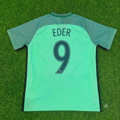 Portugal EURO 2016 Eder Green Retro Football Jersey