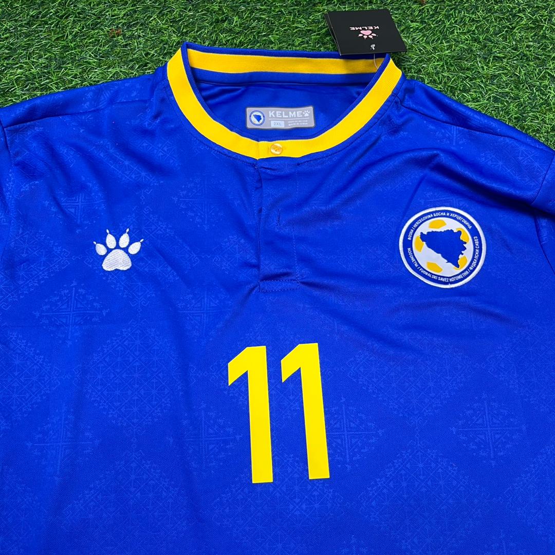 Bosnia and Herzegovina World Cup 2026 Edin Džeko Blue Football Jersey