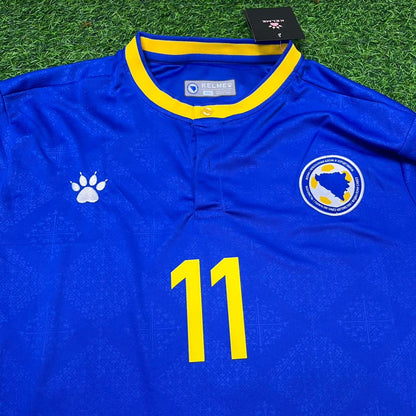 Bosnia and Herzegovina World Cup 2026 Edin Džeko Blue Football Jersey
