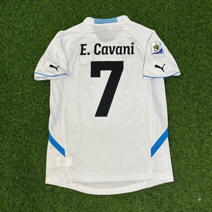 Edinson Cavani Uruguay 2010 World Cup White Retro Football Jersey Paradise Edition