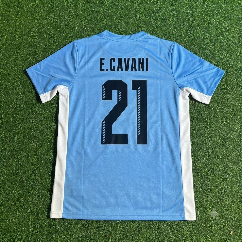 Edinson Cavani #21 Uruguay World Cup Special Edition Blue Football Jersey Kit