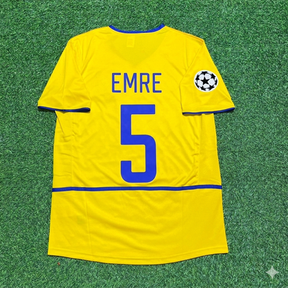 Emre Belözoğlu Inter Milan 2002-2003 Yellow Retro Football Jersey Kit