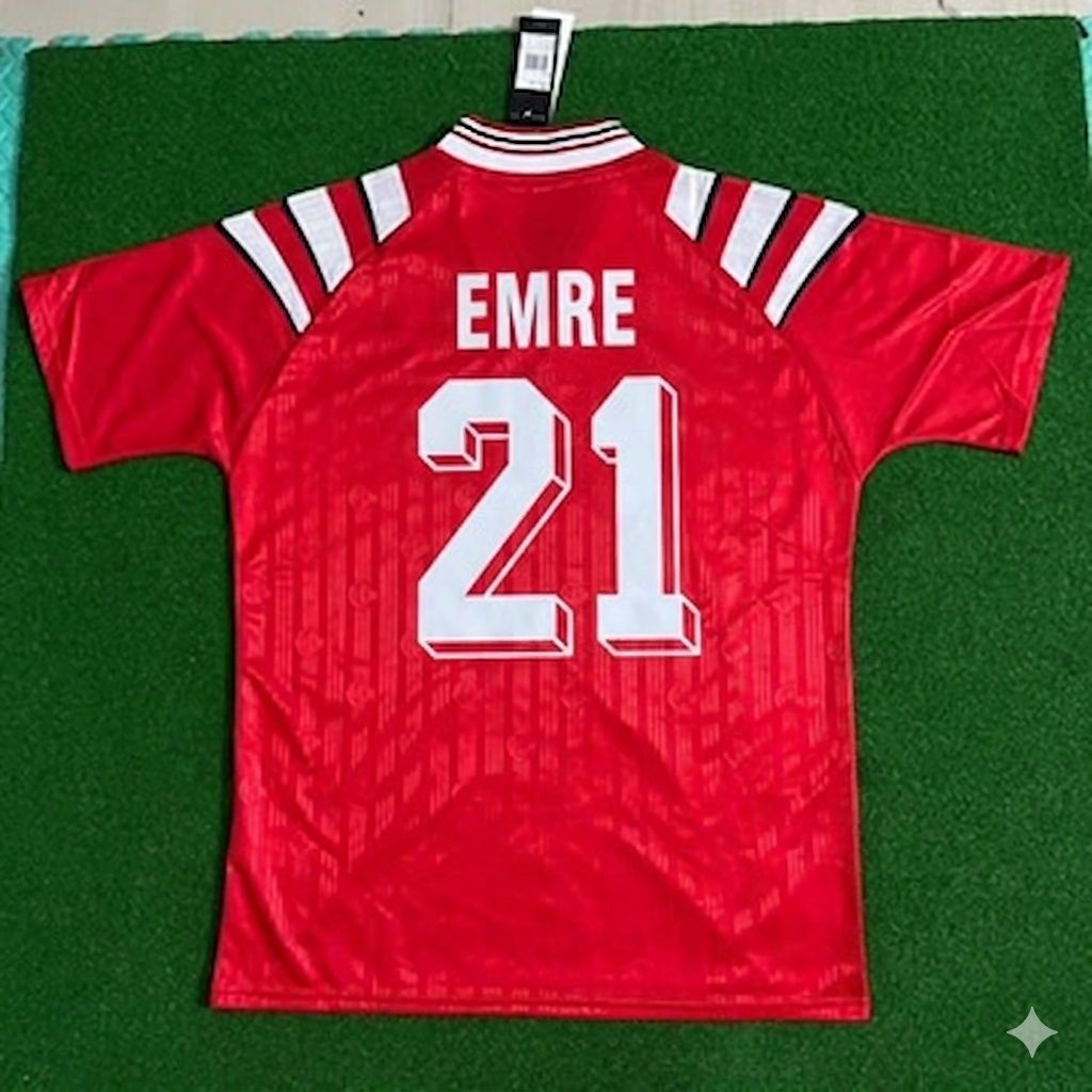 Emre Belözoglu Türkiye Turkey Red Nostalgic Retro Football Jersey Kit