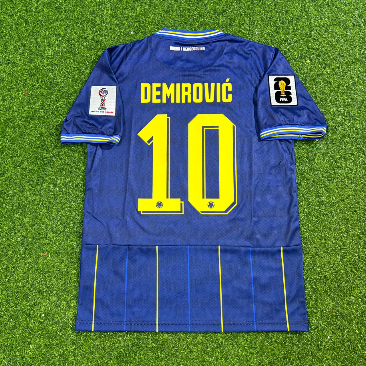 Bosnia and Herzegovina World Cup 2026 Ermedin Demirovic Blue Football Jersey