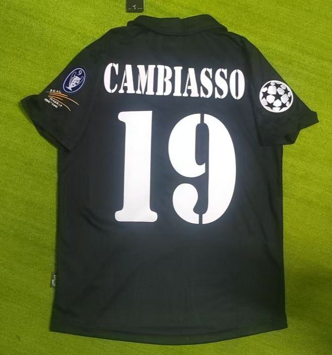 Esteban Cambiasso 2002 2003 Black Retro Football Jersey