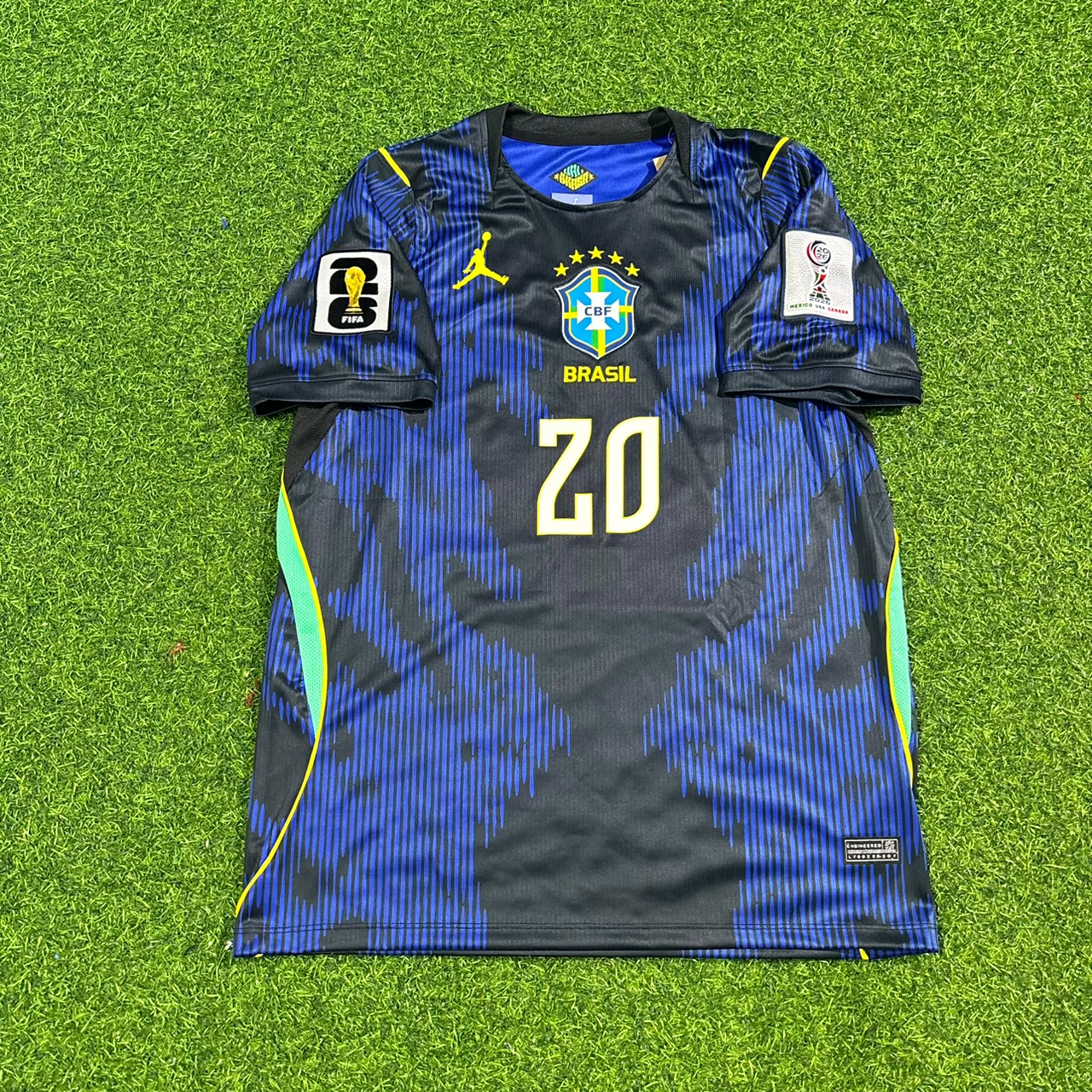 Brazil World Cup 2026 Estêvão Willian 20# Blue Away Football Jersey