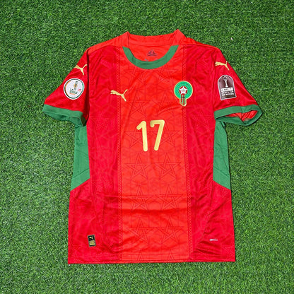 Ez Abde Ezzalzouli Morocco AFCON 2025 Red Football Jersey