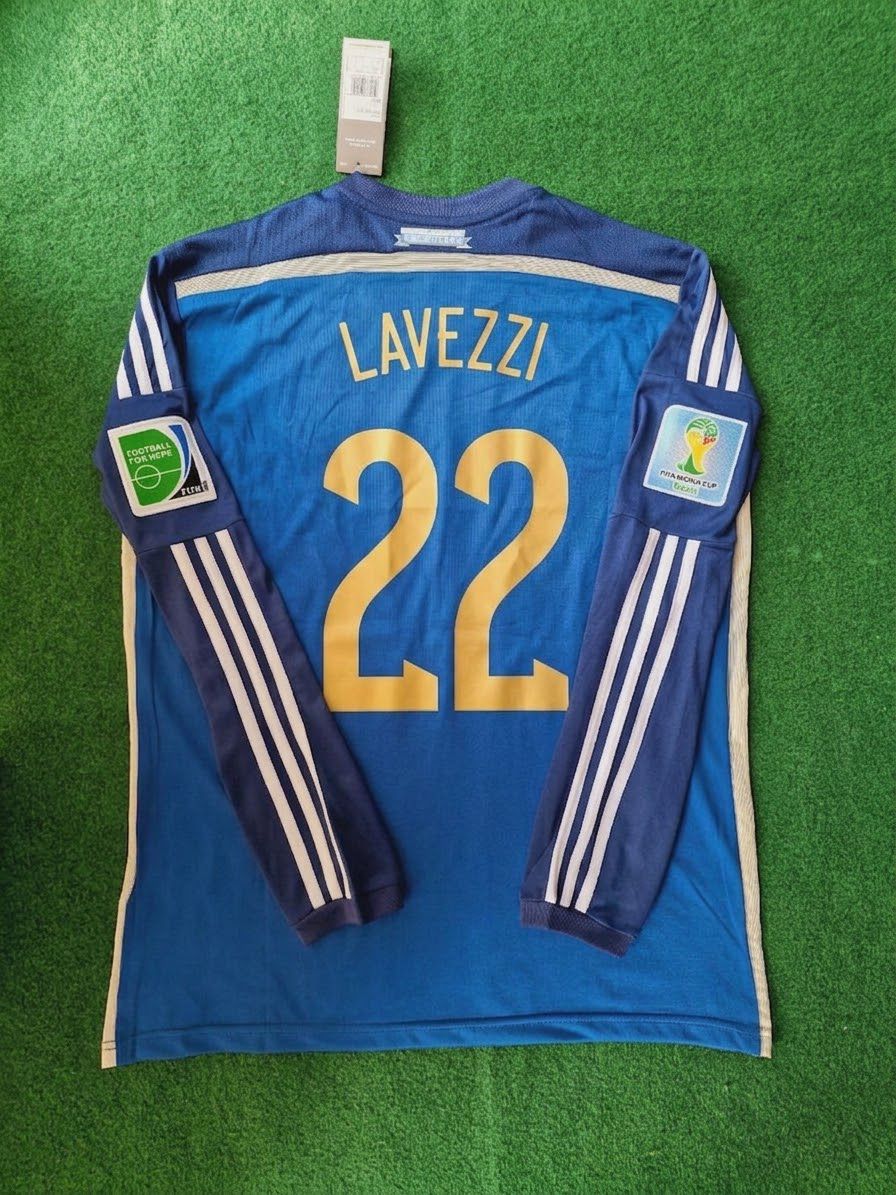 Ezequiel Lavezzi Argentina 2014 World Cup Retro Football Jersey Paradise Edition