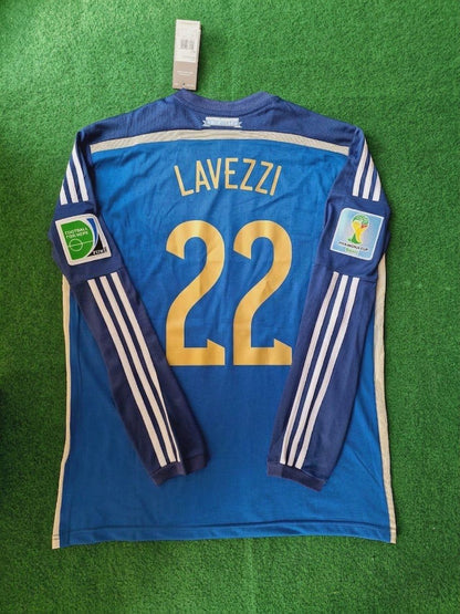 Ezequiel Lavezzi Argentina 2014 World Cup Retro Football Jersey Paradise Edition
