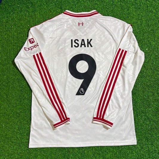 Alexander Isak #9 Liverpool 2027 Long Sleeve Away White Football Jersey