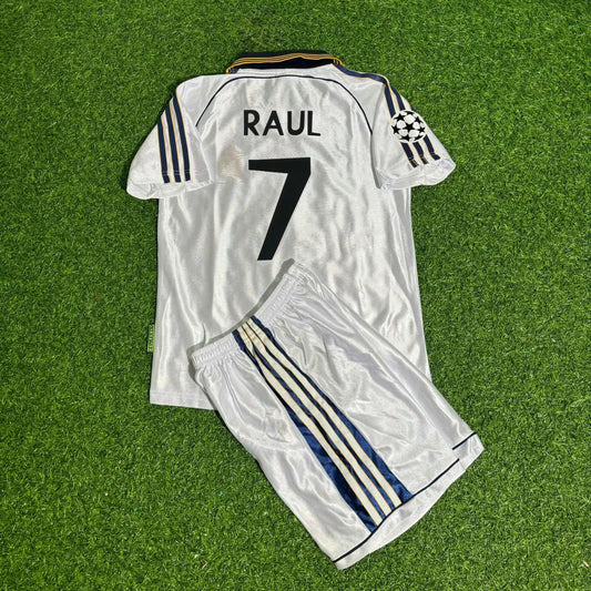 Raúl González Real 1998/2000 Retro Kids Football Jersey