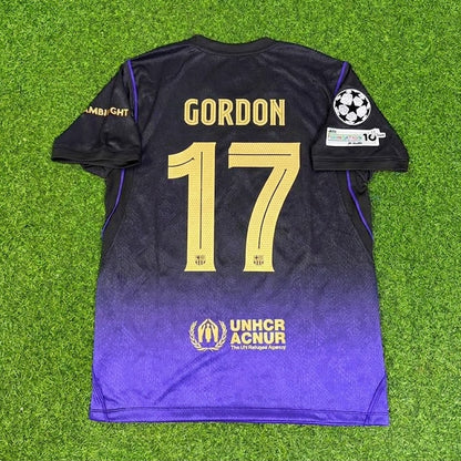 Anthony Gordon #17 Barcelona 2027 Champions League Patch Away Football Jersey