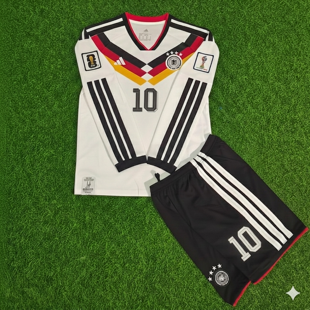Germany 2026 Jamal Musiala #10 Kids Long Sleeve Home Soccer Kit Football Jersey