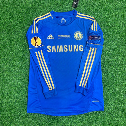 Juan Mata 10-Chelsea 2013 Europe League Final Amsterdam Blue Retro Football Jersey