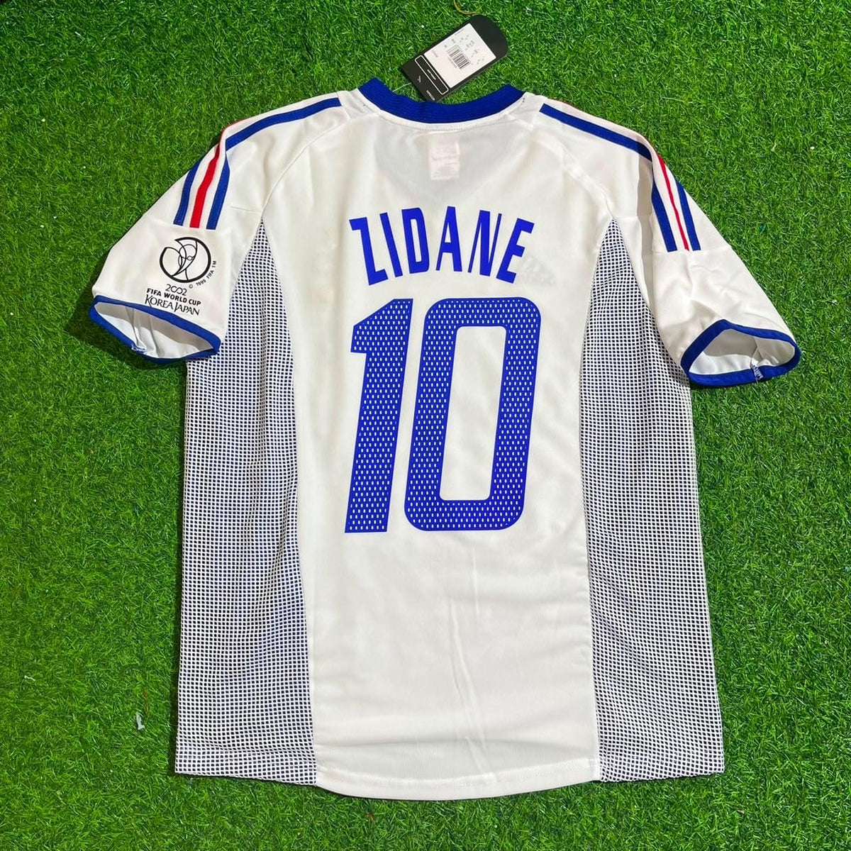 Zinédine Zidane #10 France 2002 World Cup Away White Retro Football Jersey