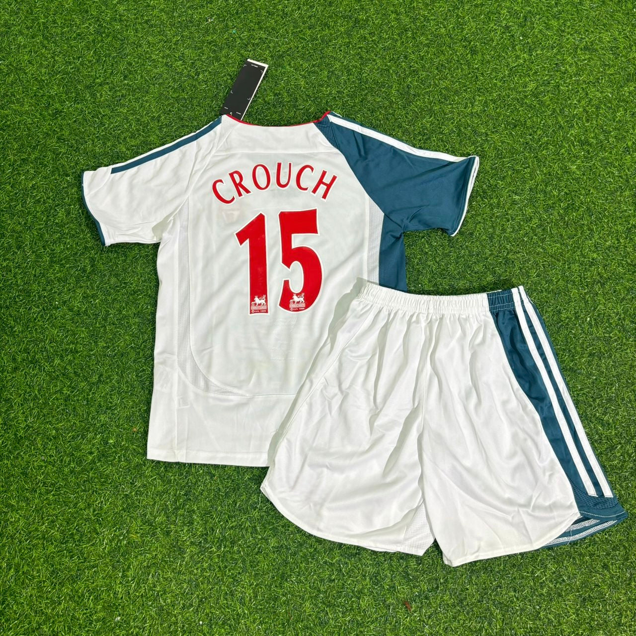 Peter Crouch Liverpool 2006/2007 White Retro Kids Football Jersey Kit