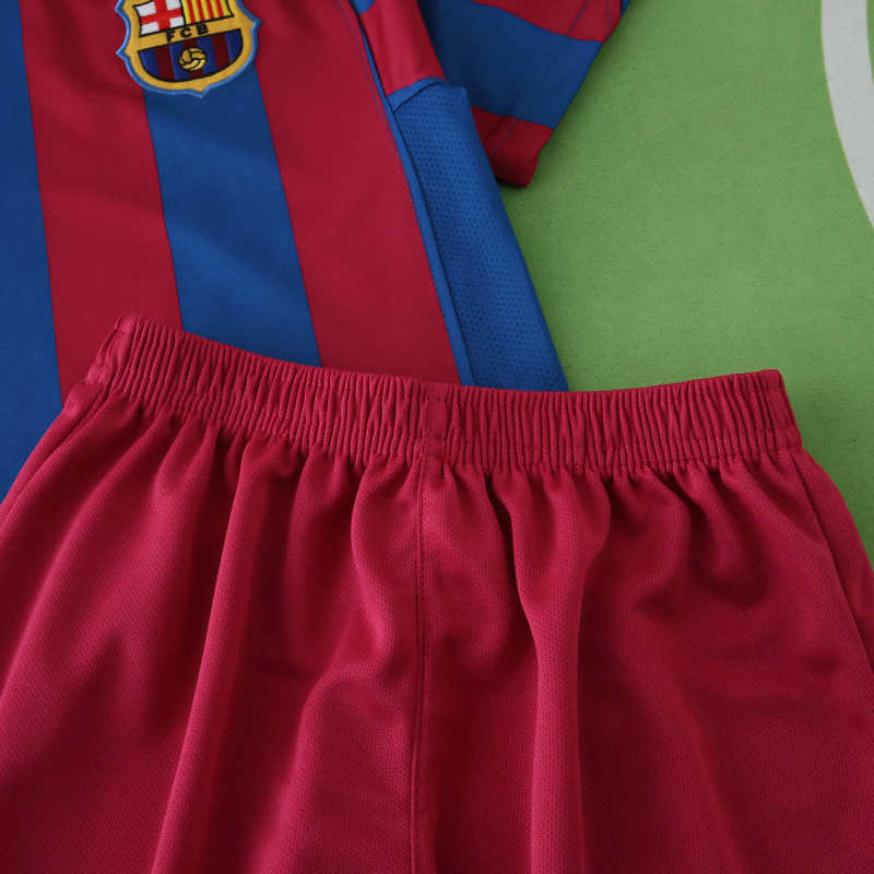 Barcelona 2005 Season Home Kids Retro Football Jersey