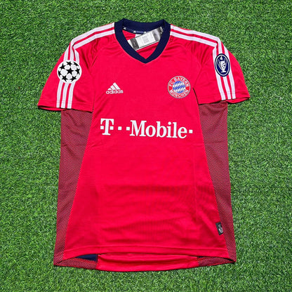FC Bayern München 2002/2003 Season Home Red Retro Football Jersey