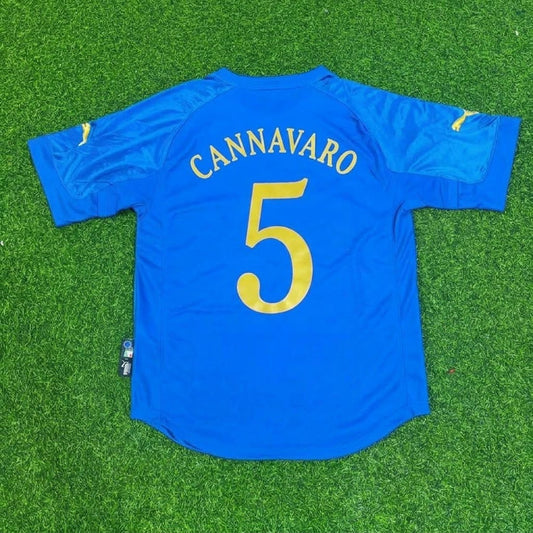 Italy World Cup 2004-2005 Fabio Cannavaro Home Retro Football Jersey