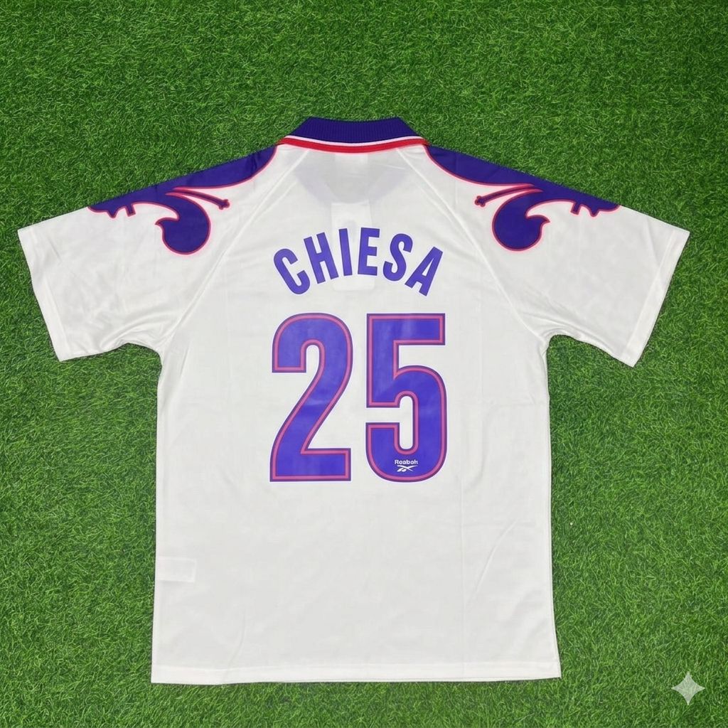 Federico Chiesa Fiorentina Retro White Football Jersey Kit